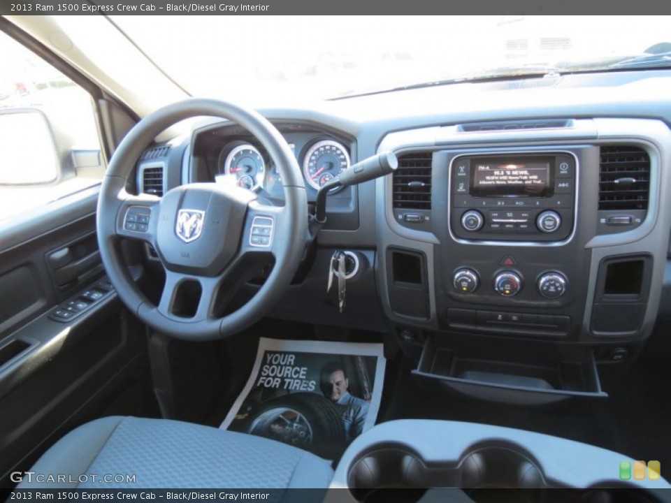 Black/Diesel Gray Interior Dashboard for the 2013 Ram 1500 Express Crew Cab #73957590