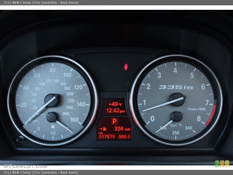 Black Interior Gauges for the 2011 BMW 3 Series 335is Convertible #73960195