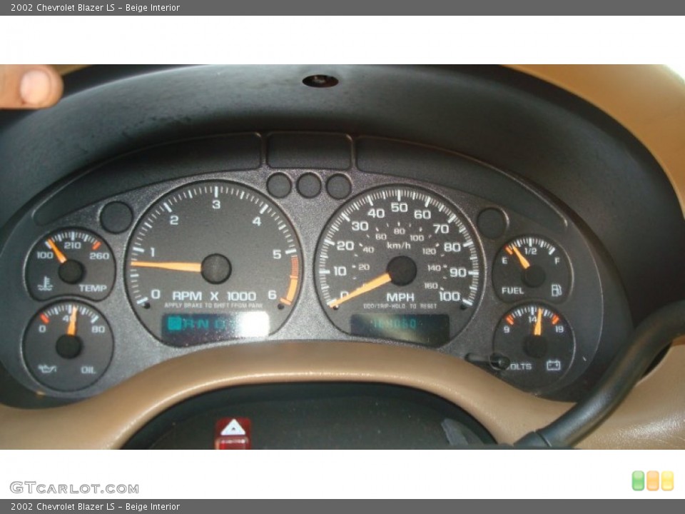 Beige Interior Gauges for the 2002 Chevrolet Blazer LS #73960760