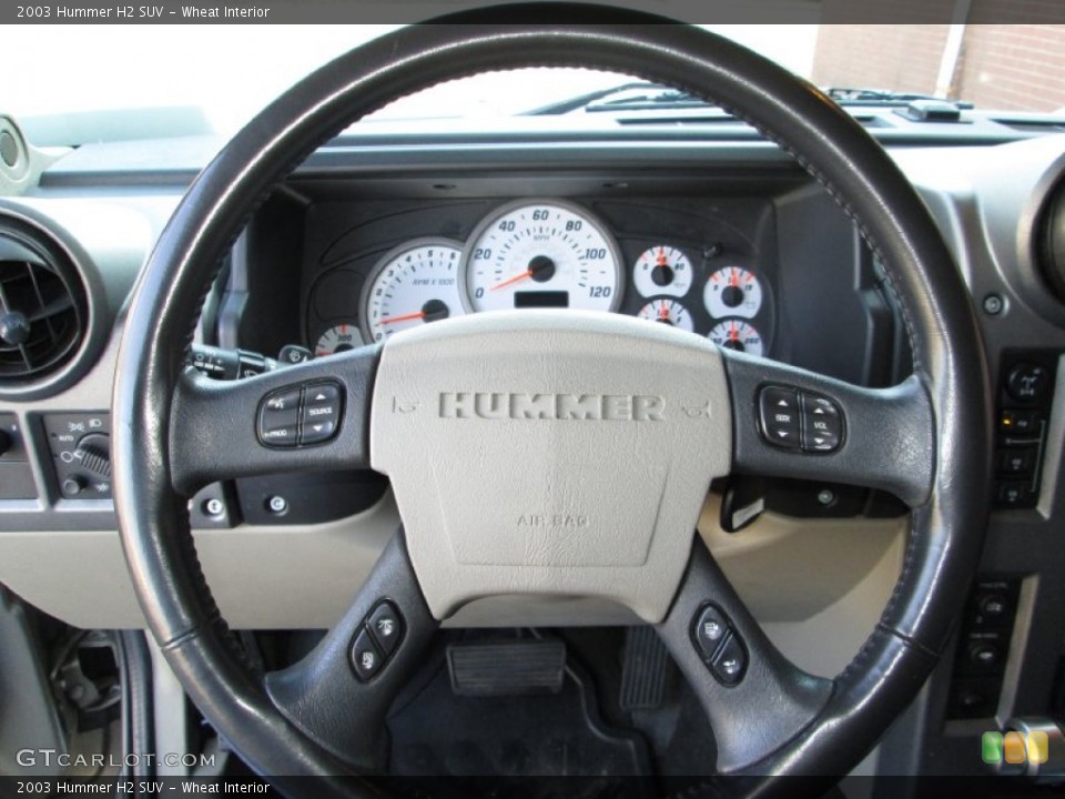 Wheat Interior Steering Wheel for the 2003 Hummer H2 SUV #73961302