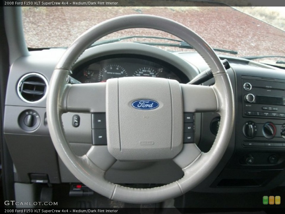 Medium/Dark Flint Interior Steering Wheel for the 2008 Ford F150 XLT SuperCrew 4x4 #73961840