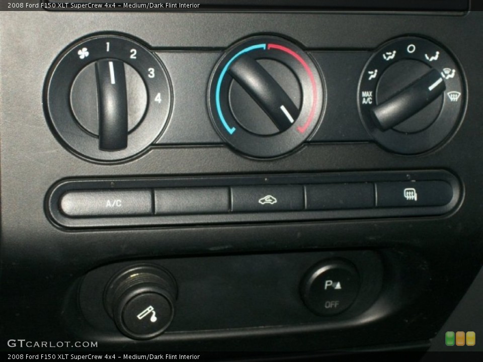 Medium/Dark Flint Interior Controls for the 2008 Ford F150 XLT SuperCrew 4x4 #73961915