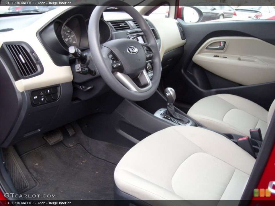 Beige 2013 Kia Rio Interiors