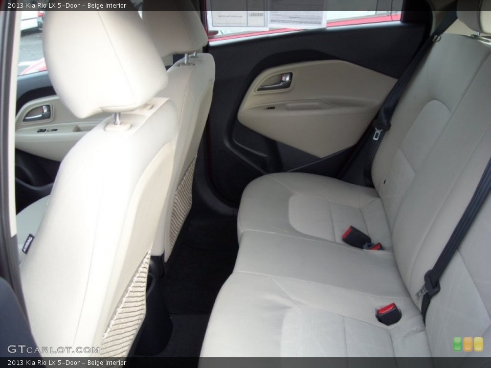 Beige Interior Rear Seat for the 2013 Kia Rio LX 5-Door #73962985