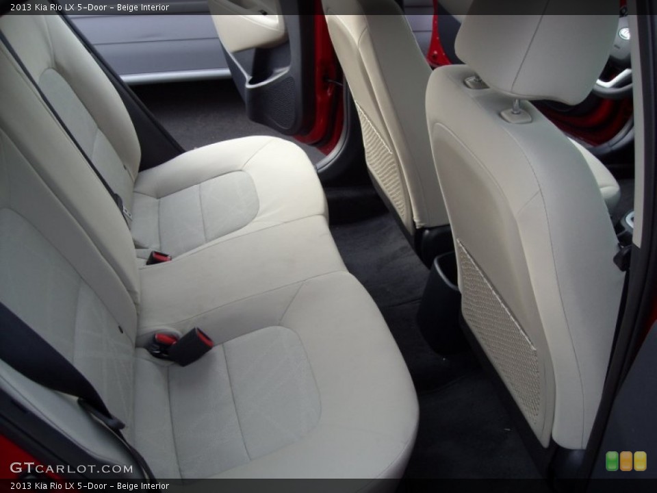 Beige Interior Rear Seat for the 2013 Kia Rio LX 5-Door #73963044