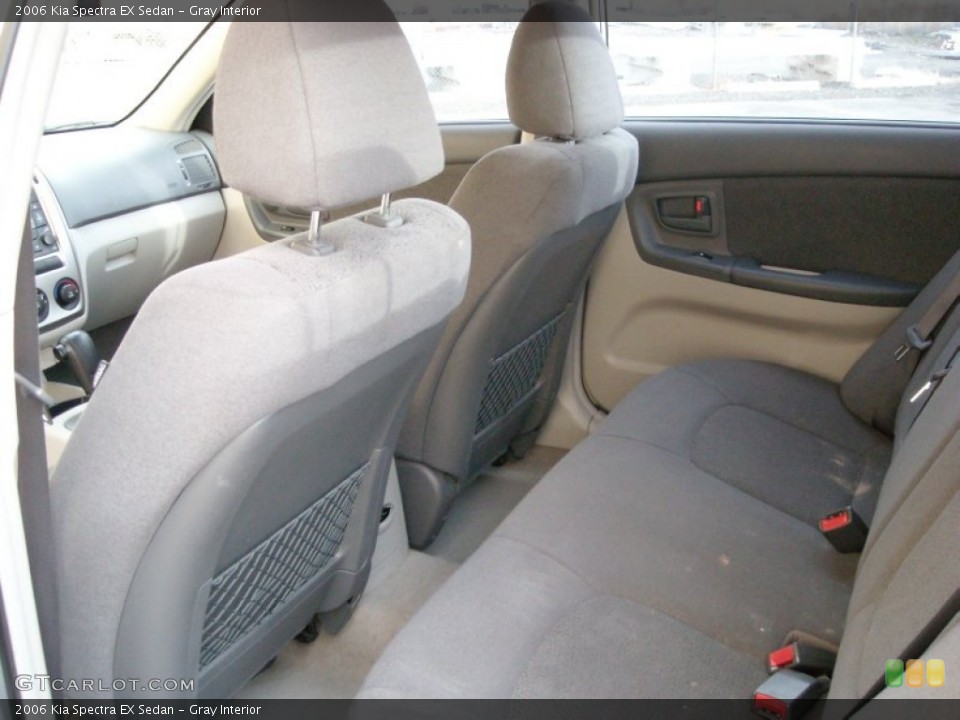 Gray Interior Rear Seat for the 2006 Kia Spectra EX Sedan #73963485