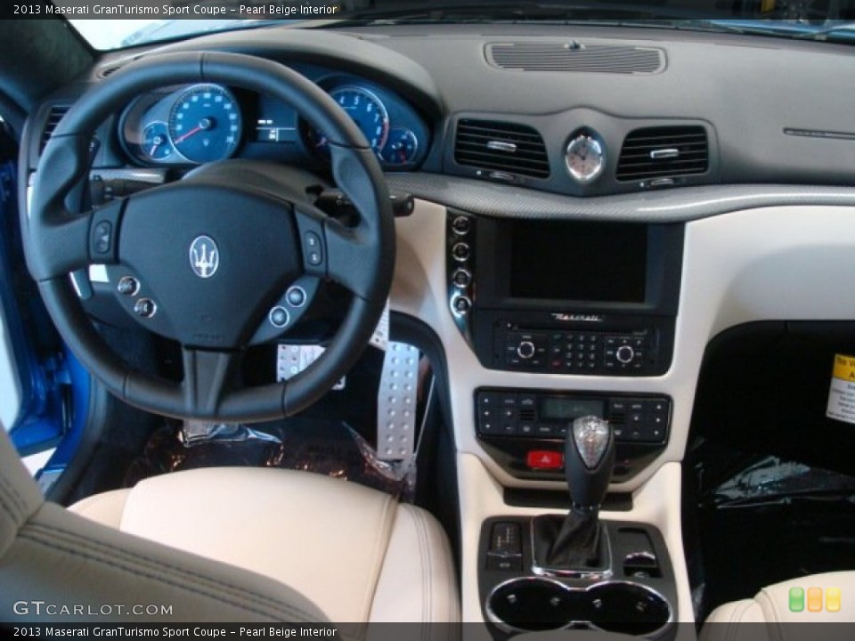 Pearl Beige Interior Dashboard for the 2013 Maserati GranTurismo Sport Coupe #73965472