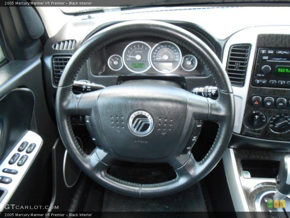 Black Interior Steering Wheel for the 2005 Mercury Mariner V6 Premier #73965514