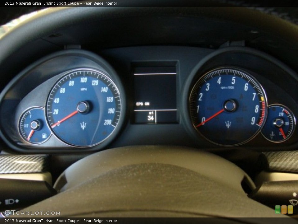 Pearl Beige Interior Gauges for the 2013 Maserati GranTurismo Sport Coupe #73965533