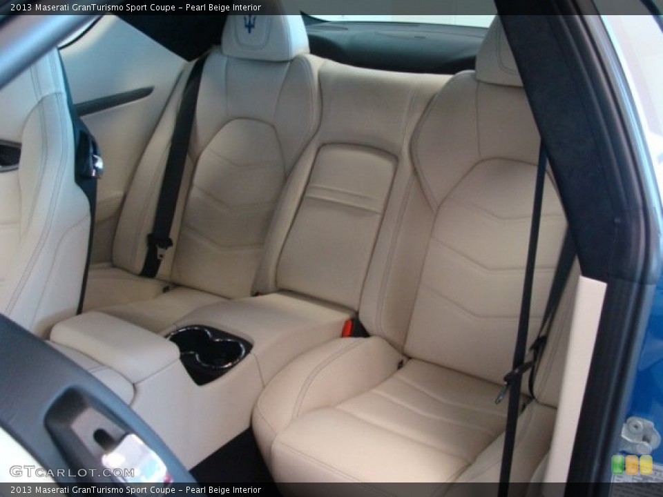 Pearl Beige Interior Rear Seat for the 2013 Maserati GranTurismo Sport Coupe #73965617