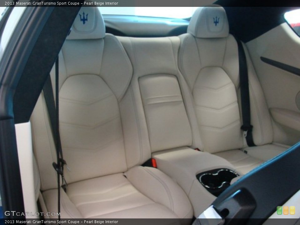Pearl Beige Interior Rear Seat for the 2013 Maserati GranTurismo Sport Coupe #73965627
