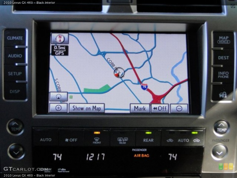 Black Interior Navigation for the 2010 Lexus GX 460 #73967171