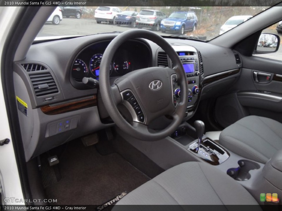 Gray Interior Prime Interior for the 2010 Hyundai Santa Fe GLS 4WD #73967972