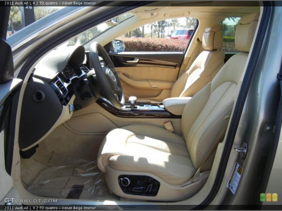 Velvet Beige 2011 Audi A8 Interiors