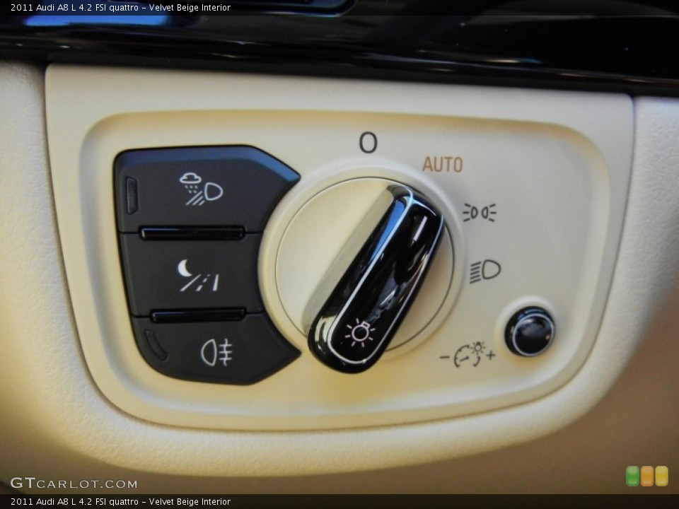 Velvet Beige Interior Controls for the 2011 Audi A8 L 4.2 FSI quattro #73968953