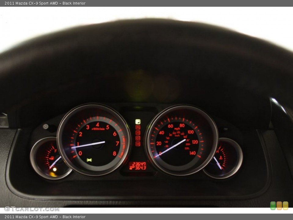 Black Interior Gauges for the 2011 Mazda CX-9 Sport AWD #73970441