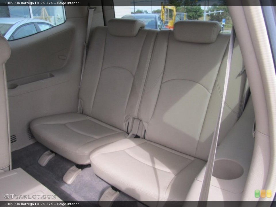 Beige Interior Rear Seat for the 2009 Kia Borrego EX V6 4x4 #73970660