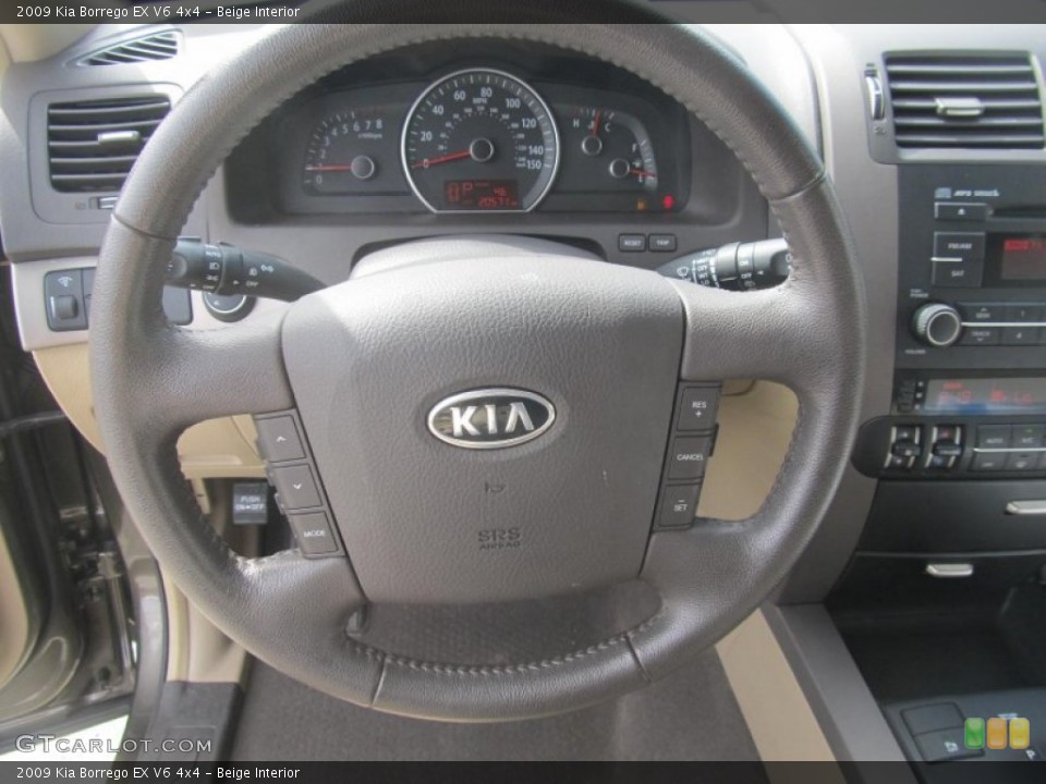 Beige Interior Steering Wheel for the 2009 Kia Borrego EX V6 4x4 #73970675