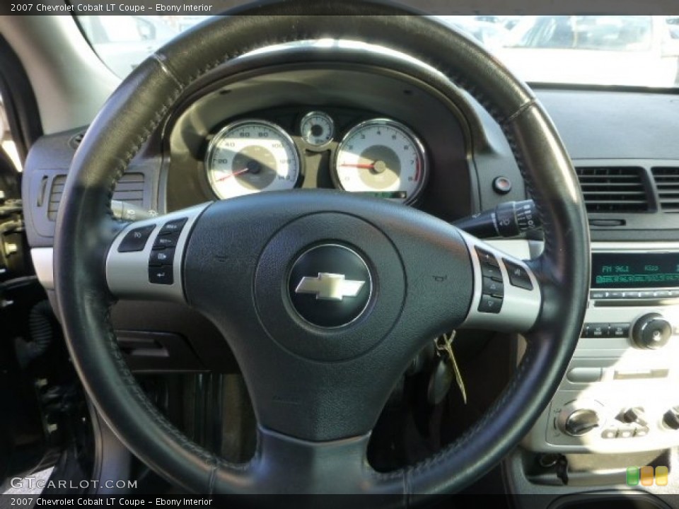 Ebony Interior Steering Wheel for the 2007 Chevrolet Cobalt LT Coupe #73972622