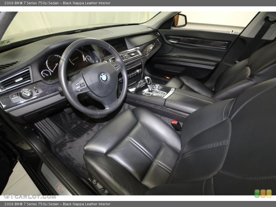 Black Nappa Leather Interior Front Seat for the 2009 BMW 7 Series 750Li Sedan #73973420