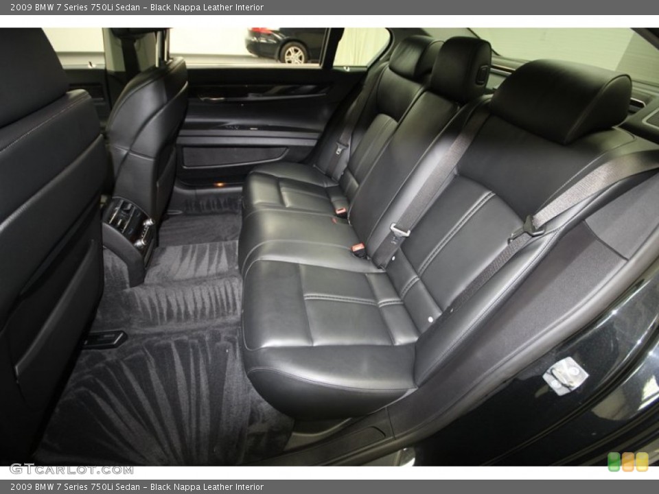 Black Nappa Leather Interior Rear Seat for the 2009 BMW 7 Series 750Li Sedan #73973432