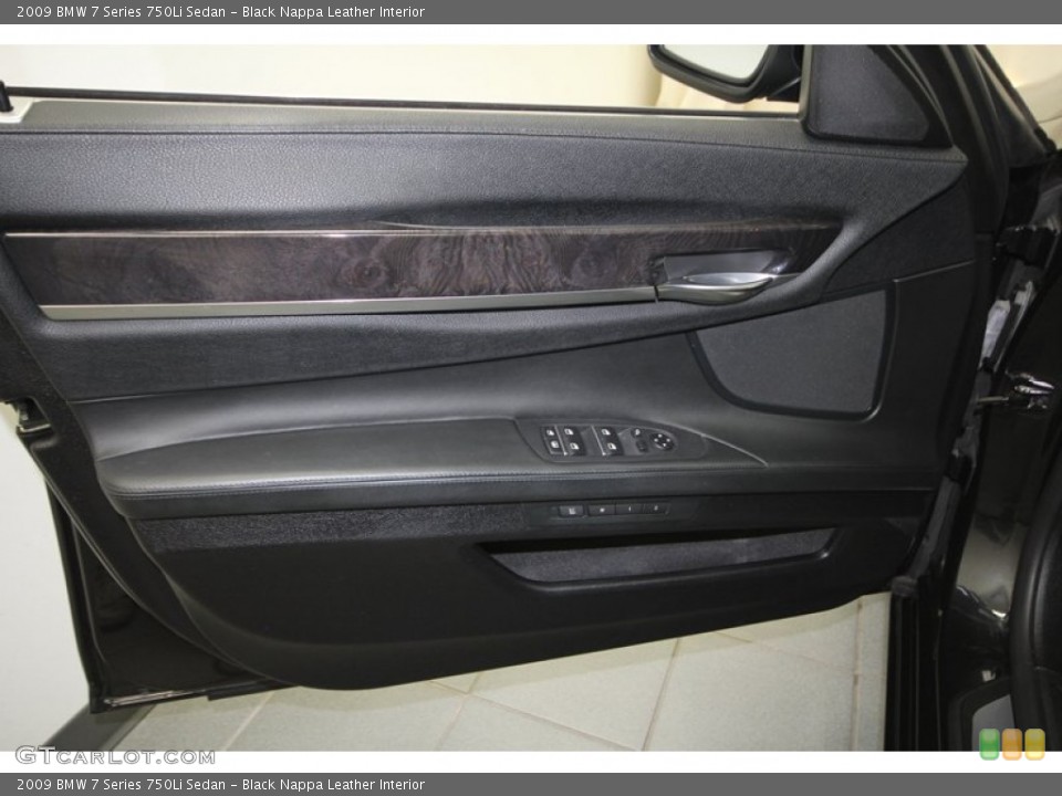 Black Nappa Leather Interior Door Panel for the 2009 BMW 7 Series 750Li Sedan #73973444