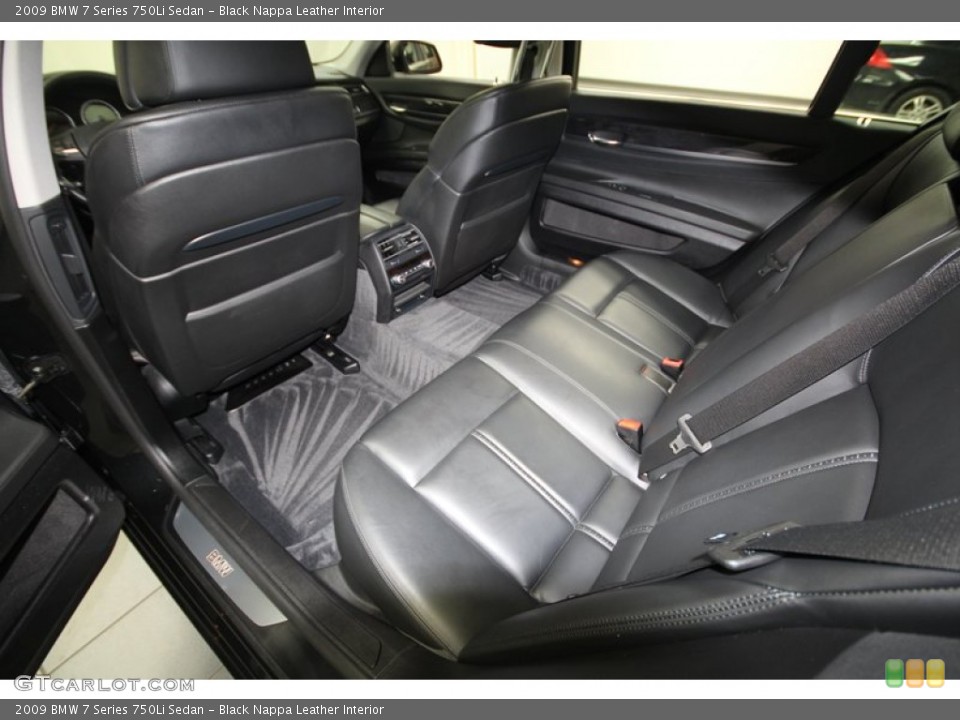 Black Nappa Leather Interior Rear Seat for the 2009 BMW 7 Series 750Li Sedan #73973657