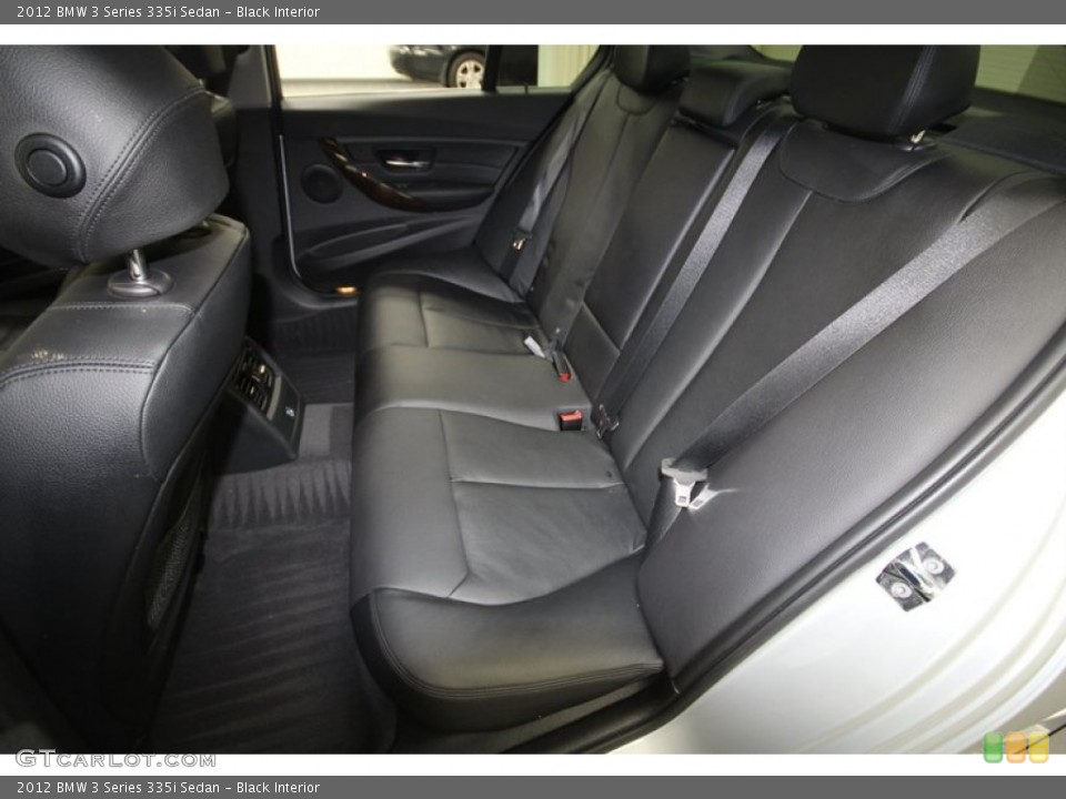 Black Interior Rear Seat for the 2012 BMW 3 Series 335i Sedan #73974137