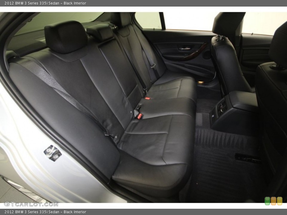 Black Interior Rear Seat for the 2012 BMW 3 Series 335i Sedan #73974458
