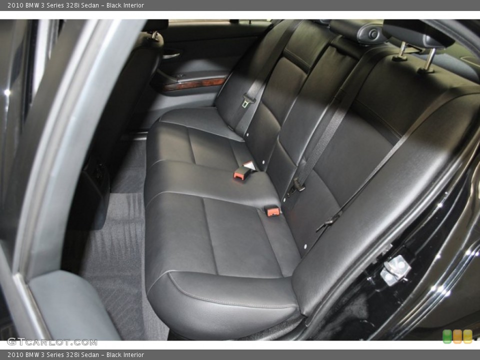 Black Interior Rear Seat for the 2010 BMW 3 Series 328i Sedan #73975301