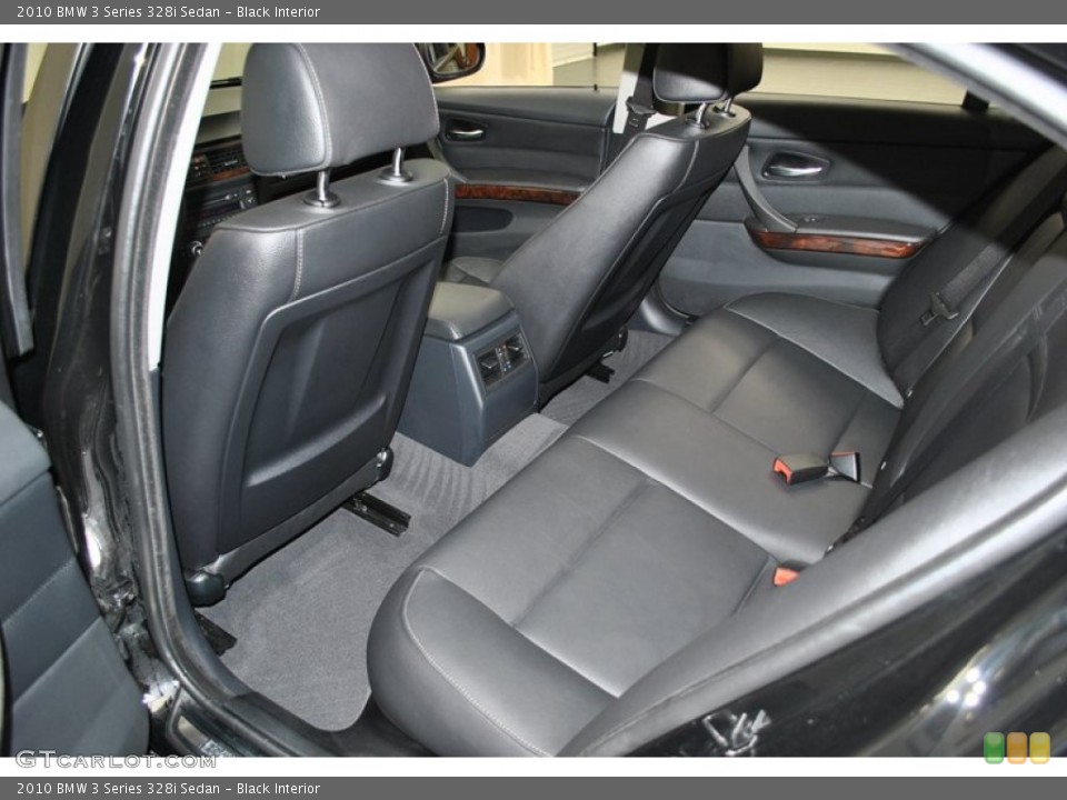 Black Interior Rear Seat for the 2010 BMW 3 Series 328i Sedan #73975472