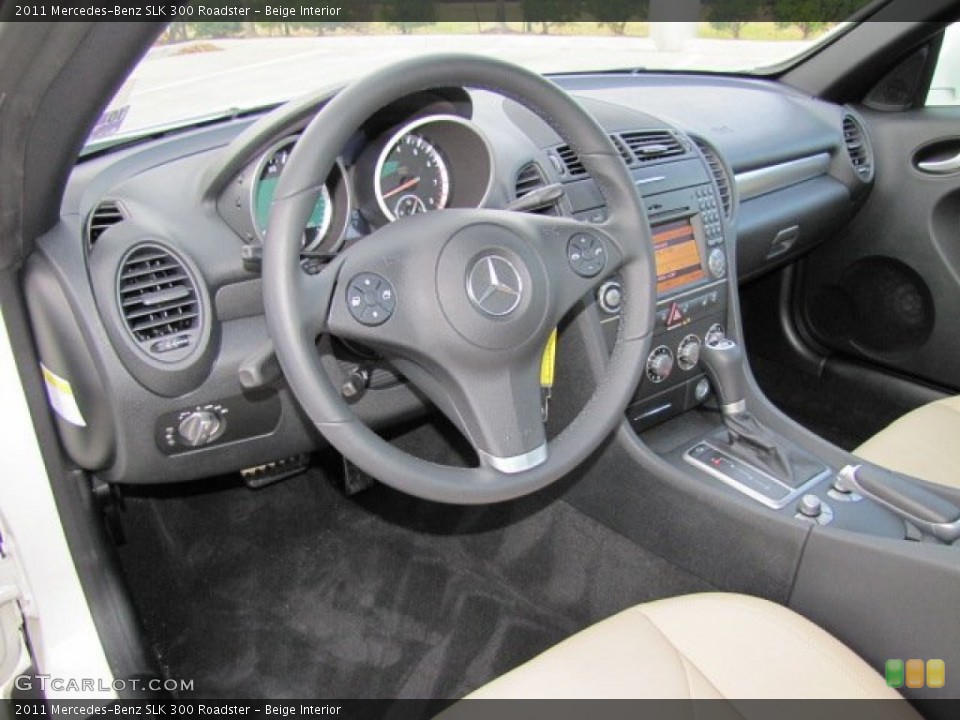 Beige Interior Prime Interior for the 2011 Mercedes-Benz SLK 300 Roadster #73975523