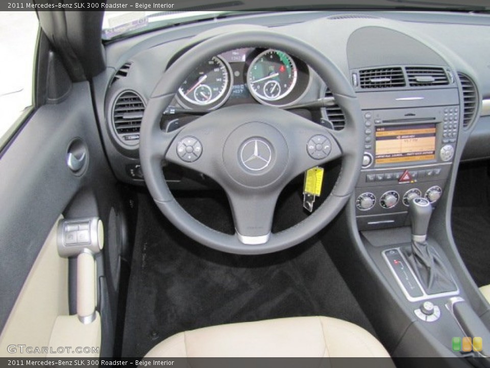 Beige Interior Dashboard for the 2011 Mercedes-Benz SLK 300 Roadster #73975541