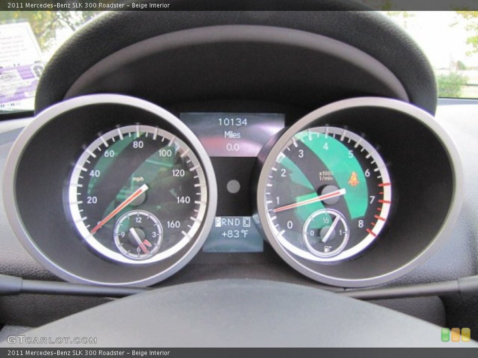 Beige Interior Gauges for the 2011 Mercedes-Benz SLK 300 Roadster #73975571