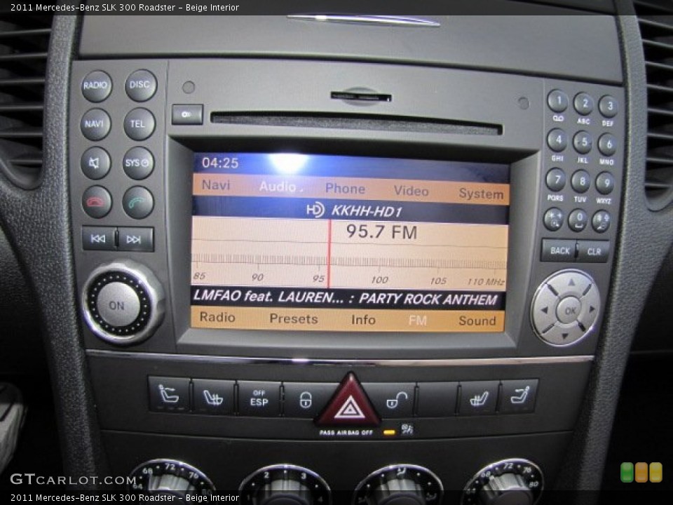 Beige Interior Audio System for the 2011 Mercedes-Benz SLK 300 Roadster #73975592