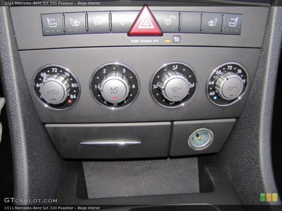 Beige Interior Controls for the 2011 Mercedes-Benz SLK 300 Roadster #73975607