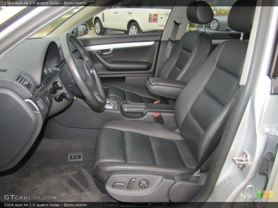 Ebony Interior Front Seat for the 2004 Audi A4 3.0 quattro Sedan #73976051