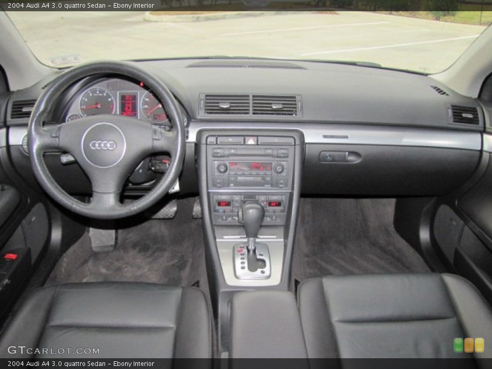 Ebony Interior Dashboard for the 2004 Audi A4 3.0 quattro Sedan #73976066