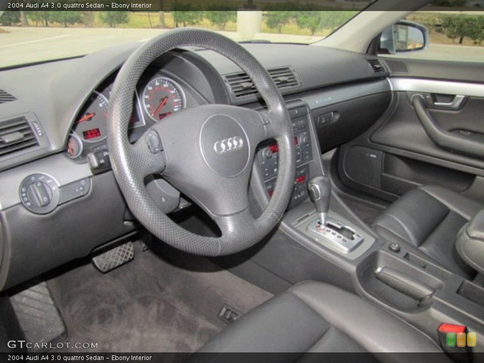 Ebony Interior Prime Interior for the 2004 Audi A4 3.0 quattro Sedan #73976186