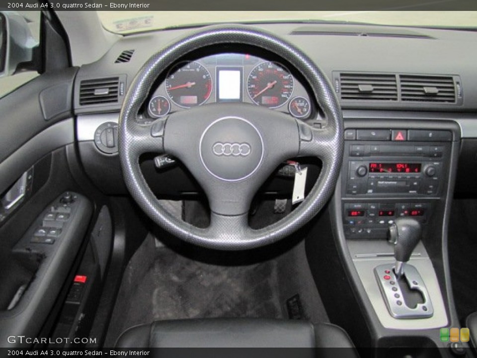 Ebony Interior Steering Wheel for the 2004 Audi A4 3.0 quattro Sedan #73976201