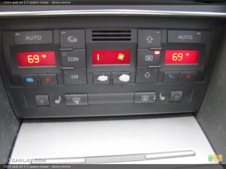 Ebony Interior Controls for the 2004 Audi A4 3.0 quattro Sedan #73976271