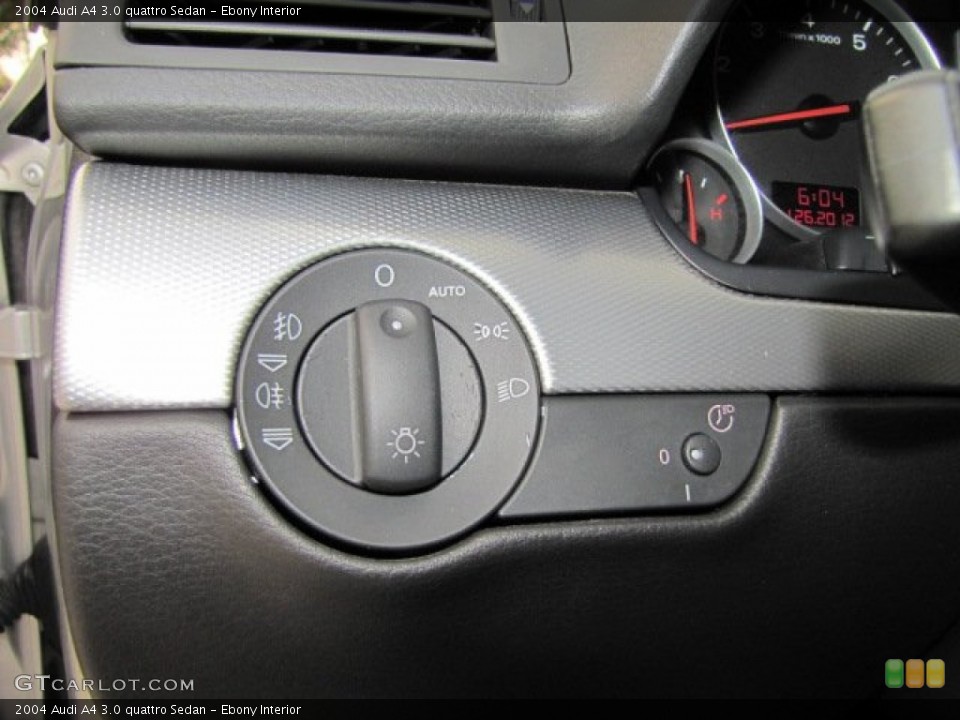 Ebony Interior Controls for the 2004 Audi A4 3.0 quattro Sedan #73976444