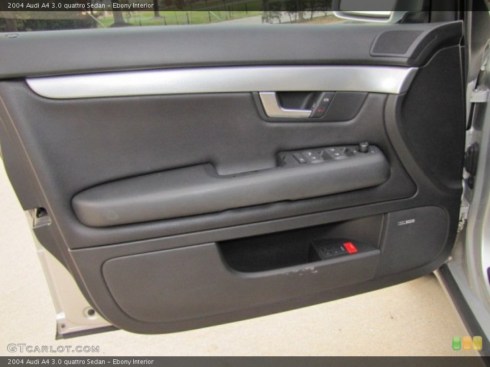 Ebony Interior Door Panel for the 2004 Audi A4 3.0 quattro Sedan #73976483
