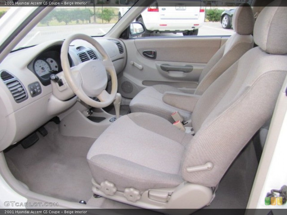 Beige 2001 Hyundai Accent Interiors