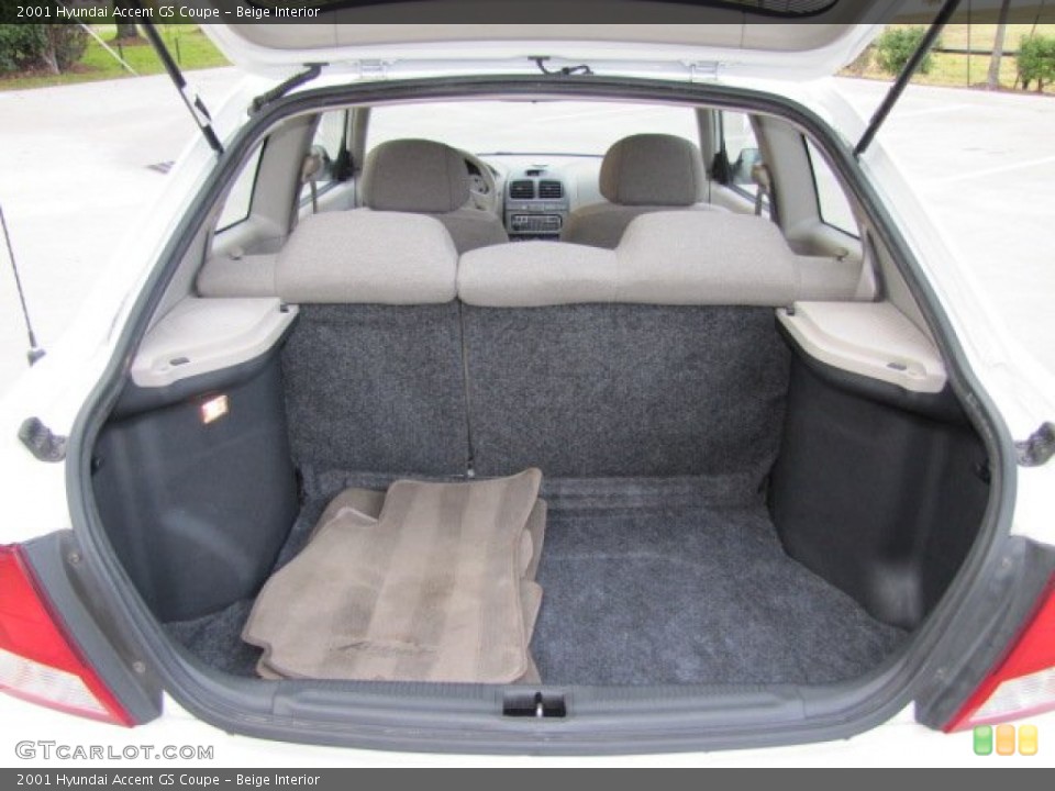 Beige Interior Trunk for the 2001 Hyundai Accent GS Coupe #73976966