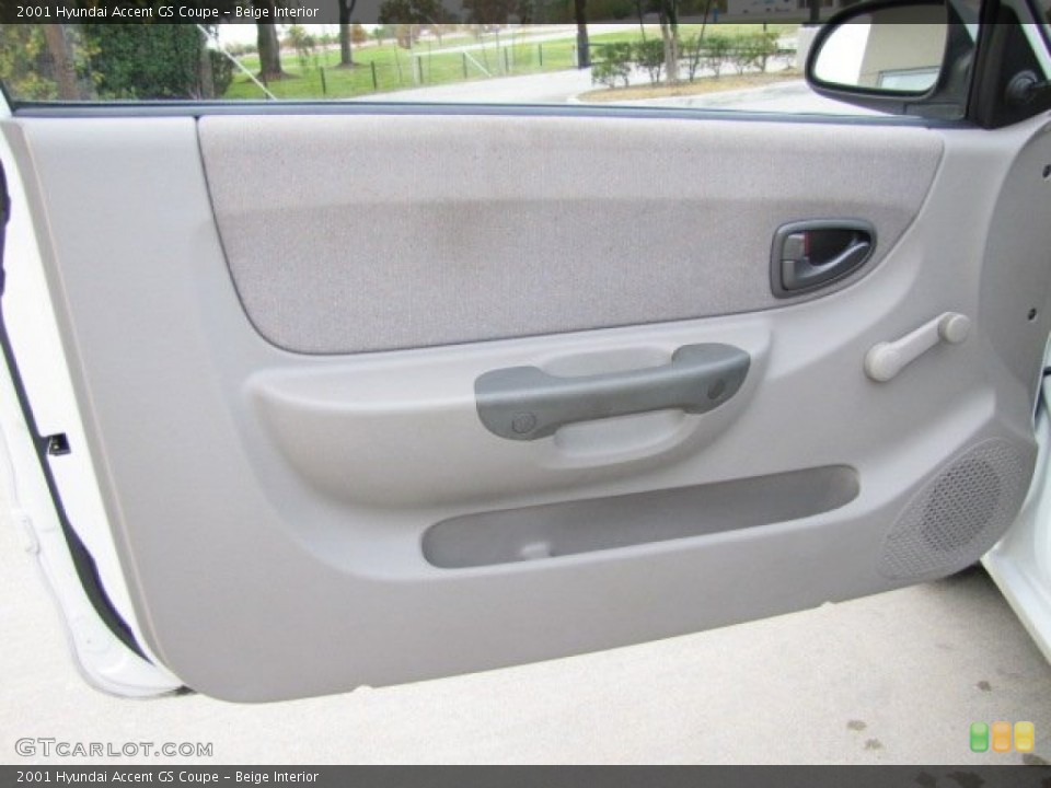 Beige Interior Door Panel for the 2001 Hyundai Accent GS Coupe #73977010