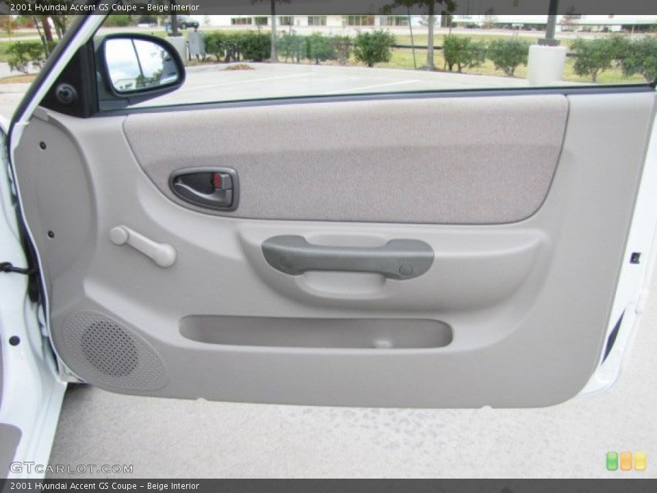 Beige Interior Door Panel for the 2001 Hyundai Accent GS Coupe #73977026