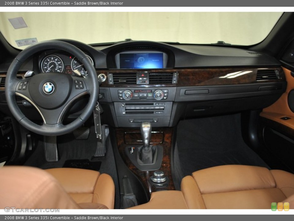 Saddle Brown/Black Interior Dashboard for the 2008 BMW 3 Series 335i Convertible #73977500