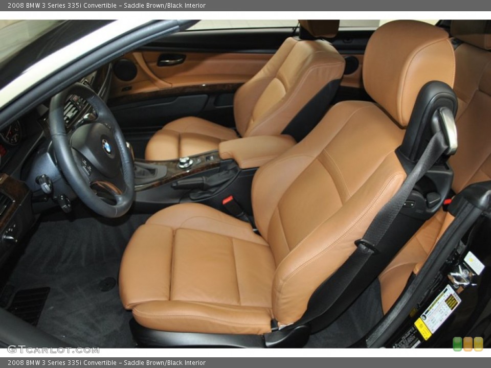 Saddle Brown/Black Interior Front Seat for the 2008 BMW 3 Series 335i Convertible #73977651