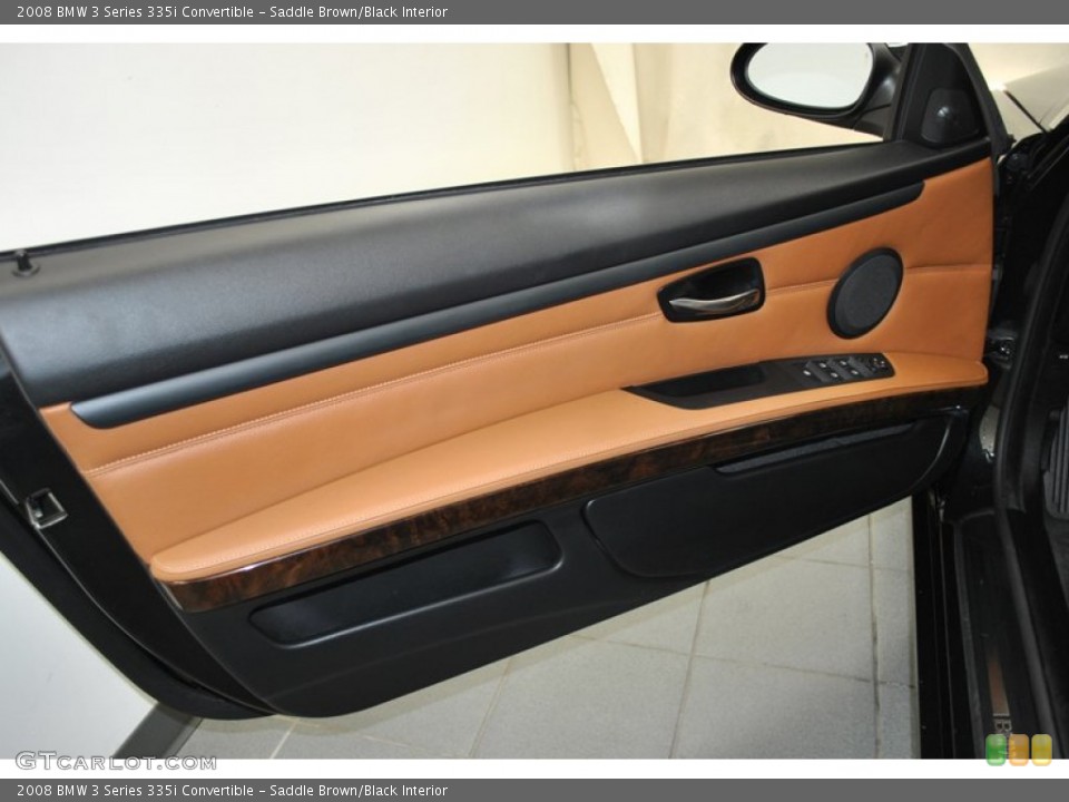 Saddle Brown/Black Interior Door Panel for the 2008 BMW 3 Series 335i Convertible #73977679